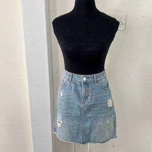 Noisy May Distressed Who Care Care Denim Jeans Skirt Size Medium